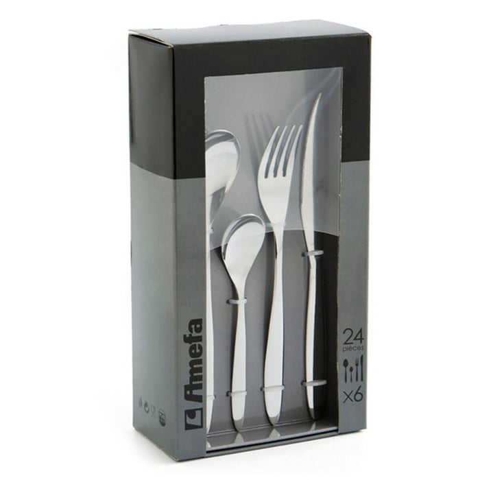 Cutlery set Amefa Actual Metal Steel Stainless steel 24 parts