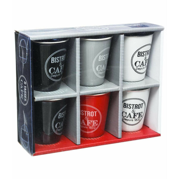6-piece coffee cup set 5five Bistrot (110 ml)