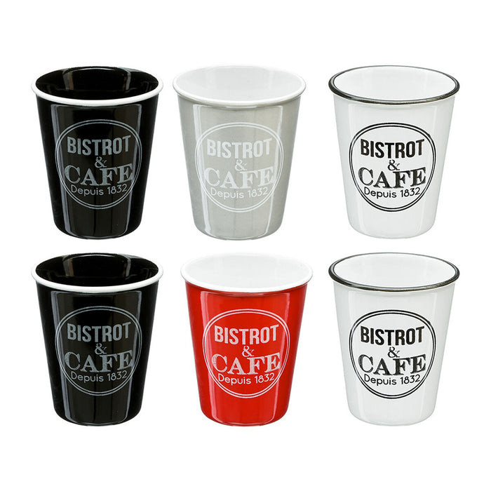 6-piece coffee cup set 5five Bistrot (110 ml)