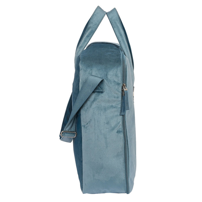 Suitcase Safta Leaves Turquoise blue (50 x 40 x 14 cm)