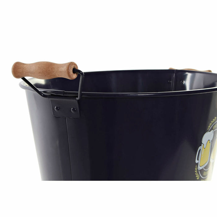 Ice bucket DKD Home Decor Yellow Multicolored Navy Blue Wood Metal 51 x 30 x 18.5 cm