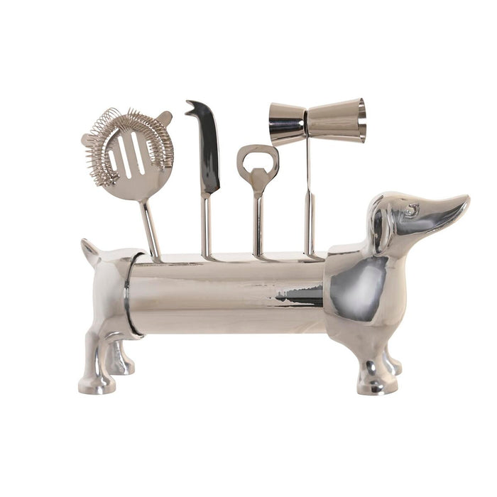 Cocktail set DKD Home Decor 37 x 9 x 18 cm Silver colored Stainless steel
