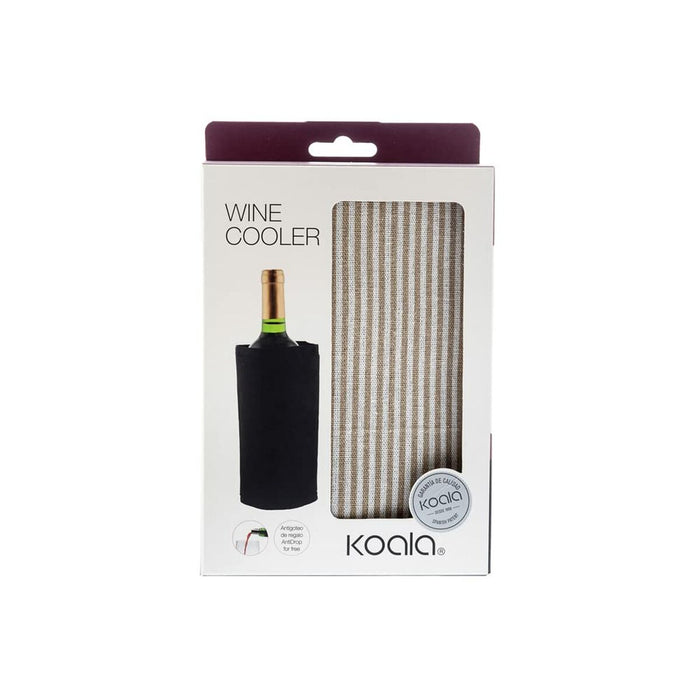 Wine Bottle Cooler Koala Eco Friendly Stripes Two-tone Textile 40 x 20 cm