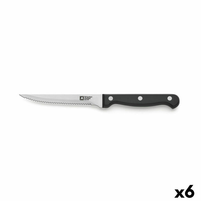 Knife for chops Richardson Sheffield Artisan Black Metal 11.5 cm (Pack 6x)