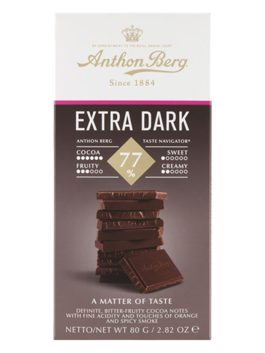 Anthon Berg Extra Dark Chocolate 77% 80g