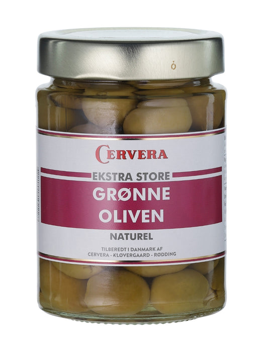 Gröna oliver m/ sten 300g