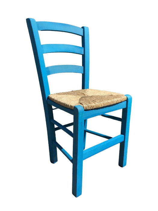 Sifnos Chair Blue w/ wicker