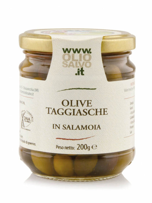 Taggiasche Oliven i Saltlage 200g