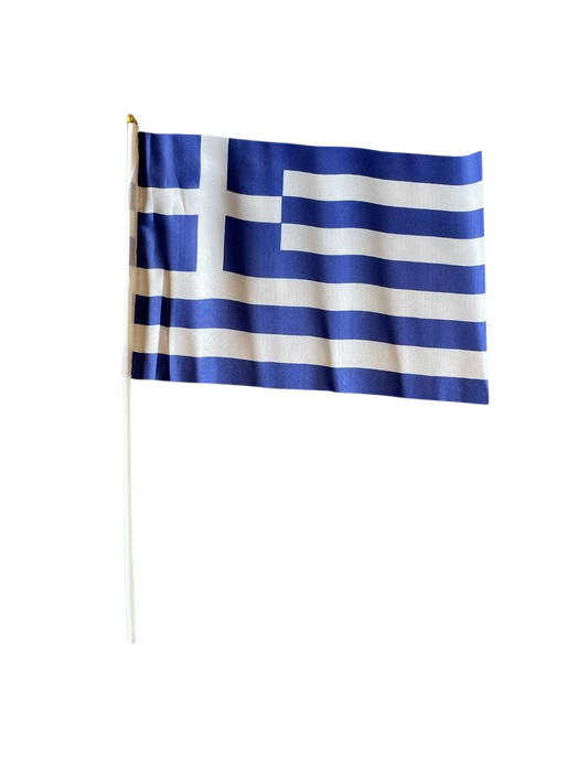 Grekisk flagga m/PVC stång 20x30cm