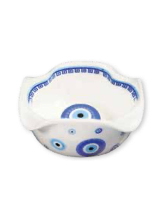 Moutsos Rund Skål (porcelæn) Øjedesign 12x5 cm